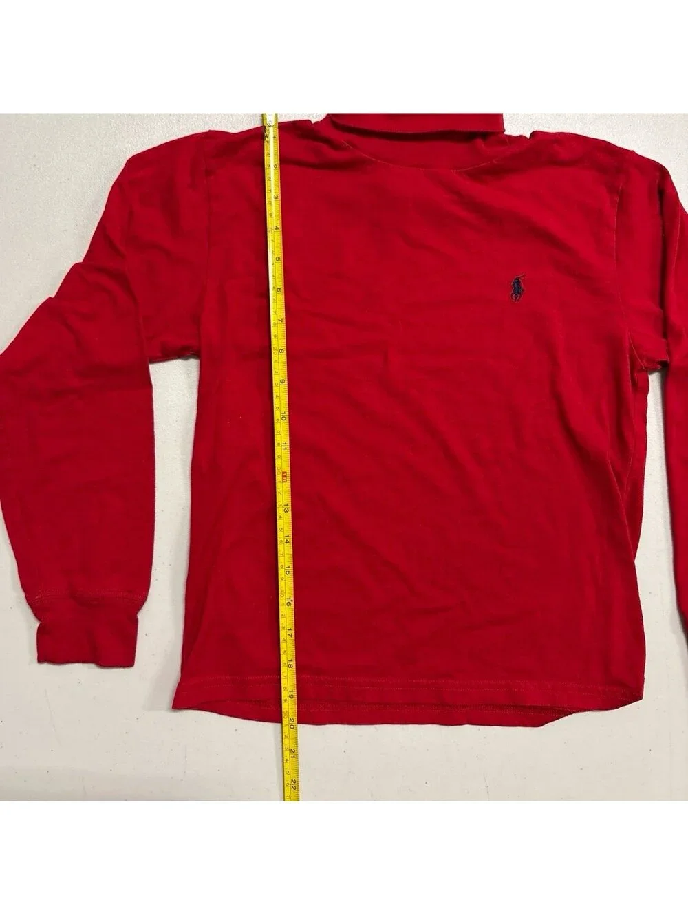 POLO BY RALPH LAUREN RED COTTON TURTLENECK SHIRT SIZE S (8/10)